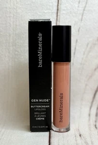 NIB BareMinerals Gen Nude Buttercream Lip Gloss "POPULAR" 0.13 oz Full Size - Picture 1 of 2