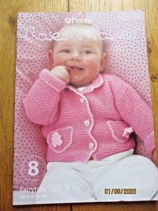 Patons Roses & Posies Baby Knitting, 8 Patterns Fairytale 4ply & DK Age 0-18 Mth - Picture 1 of 11