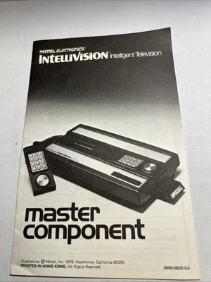 Vintage Mattel Intellivision Master Component Owner's Manual Booklet 1978 - Image 1 of 4
