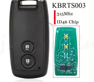 Keyless Go TS006 Smart Remote Key 2Buttons 315Mhz ID46 For Suzuki SX4 - Picture 1 of 5