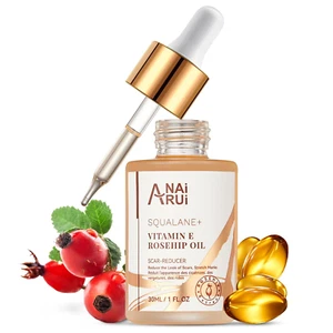 Squalane + Vitamin E Rosehip Oil Moisturizer for Face Hydrate, Reduce Scars and - Picture 1 of 12