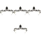 4 Pcs Crown Zinc Alloy Bride Crowns For Women Diamond Headband