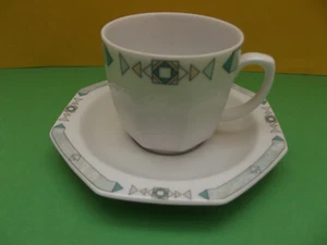 Seltmann Weiden, Octa abstract, green * coffee set, 2 pieces *. - Picture 1 of 4