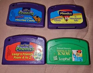 Leap Frog LeapPad Game Cartridges Lot Of 4 Phonics, Scooby Doo, Things To Know
