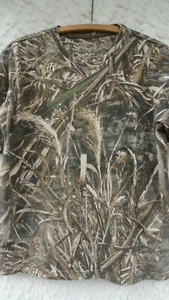 Buckhorn River Knit Shirt Men's S- M 100% Cotton Brown Green Camo MINT - Picture 1 of 6