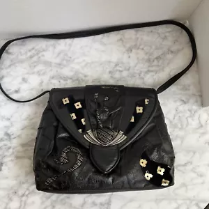 Vintage Fifth Avenue Women’s Leather Handbag With Silver And Gold Detail - Picture 1 of 14