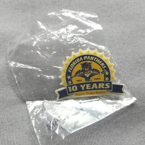 Florida Panthers 10 Year Season Ticket Holder Metal Lapel Vest Hat Jacket Pin - Picture 1 of 2
