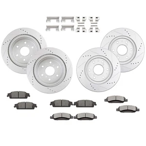 For Chevy GMC Silverado Sierra 1500 Yukon Front Rear Drilled Rotors Brakes Pads - Bild 1 von 5