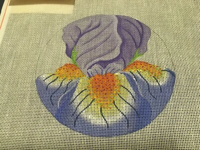 Needlepoint hand painted 10.5 X 10 canvas NEW VTG  Sharon’s Discoveries 5.75 dia - Image 1 of 4