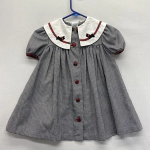 Vintage New Directions Scottie Dog Appliqué Houndstooth Plaid Tartan Trim Dress - Picture 1 of 7