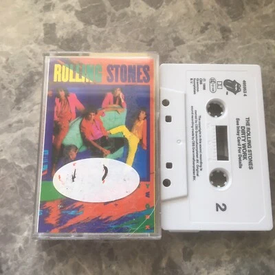 ROLLING STONES - UK CASSETTE TAPE - DIRTY WORK - Image 1 of 2