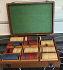 Vintage Lowe poker chips in leather case.  50?s, 60?s, Or 70?s.  Used.