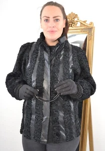 US5183 REAL PERSIAN LAMB FUR JACKET RANCH PERSIAN LAMB SIZE L -PERSIANER JACKE - Picture 1 of 22