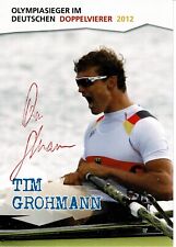Autogramm Tim Grohmann Olympiasieg 2012 Rudern Doppelvierer
