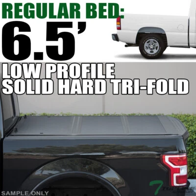 Topline For 1999+ Silverado/Sierra 6.5' Low Profile Hard Tri Fold Tonneau Cover - Image 1 of 4
