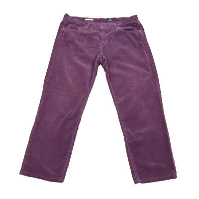 Adriano Goldschmied The Stevie 灯芯绒踝裤紫色女式 32R 美国 — 第 1/4 张图片