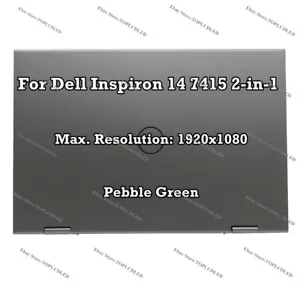 Conjunto de pantalla táctil LCD verde 14"" Dell Inspiron 7415 FHD pantalla panel CYHFW - Imagen 1 de 11