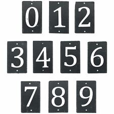 solides numéros de maison en ardoise y compris les fixations et casquettes 0-9