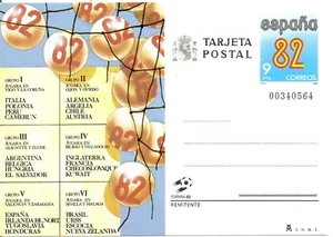 SPAIN TARJETA ENTERO POSTAL 129 COPA MUNDIAL DE FÚTBOL ESPAÑA 1982, SORTEO - Imagen 1 de 1