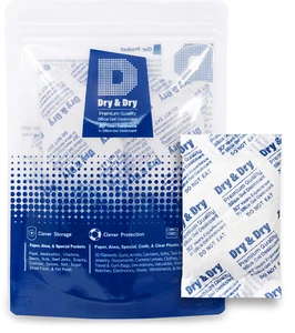 30 gram X 12 PK "Dry & Dry" High Quality Pure Reusable Silica Gel Desiccant - Picture 1 of 9