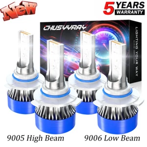 4x 9005+9006 LED Headlight Hi-Lo Beam Bulbs Kit For Mitsubishi Outlander 2007-13 - Picture 1 of 12