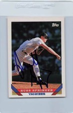 1993 Topps #686 Russ Springer Yankees Signed Auto *G560