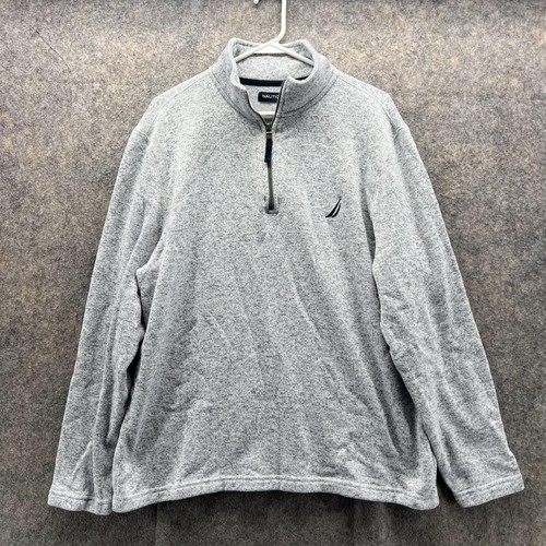 VETEMENTS Maglione Nautica Uomo Extra Large Grigio Erica Quarto Cerniera Pullover