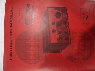 ORIGINAL DRAKE R-4A RECEIVER MANUAL - Image 1 of 4