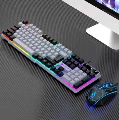 RGB Mechanical Gaming Keyboard & Mouse Set – Hot-Swappable, Wired for PC/Laptop - Image 1 of 4