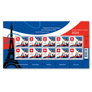 Swiss - Olympic Summer Games Paris 2024 - 10 stamps - Picture 1 of 1