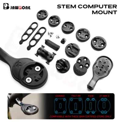 Supporto stelo manubrio bici computer per Garmin Wahoo BRYTON e Light Mount - Immagine 1 di 4