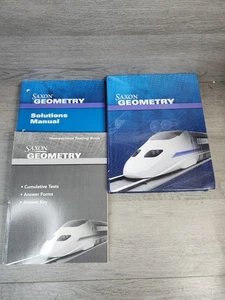 Saxon Geometry Textbook, Solutions Manual Homeschool Testing Book - Imagen 1 de 5