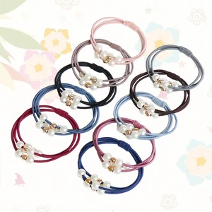 10pcs Pearl Stretch Hair Ties Elastic Hair Ring Ponytail Holders Hair - Picture 1 of 11