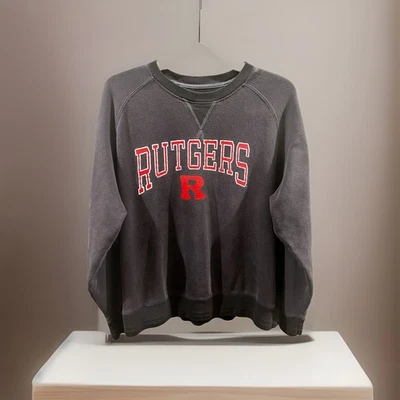 Sudadera De Colección Rutgers University 2XL Marrón Polar Gruesa Cálida Camp David Foto 1 de 4