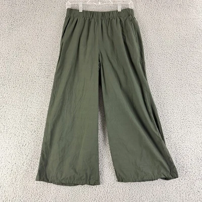Брюки женские Eileen Fisher Petites поплин широкие размер PS зеленый органический хлопок - Изображение 1 из 4