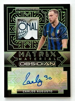 2024-25 Panini Obsidian Matrix Auto 🔥Green #/2🔥Carlos Augusto Inter Milan - Image 1 of 4