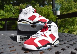 Nike Air Jordan 6 Retro GS 'Carmine' 2021 384665-106 Juvenil Talla 4.5Y - Imagen 1 de 10