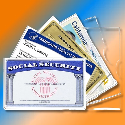 Упаковка из 6 защитных чехлов для карт социального обеспечения/защитных чехлов для карт Medicare/социальных карт - Изображение 1 из 4