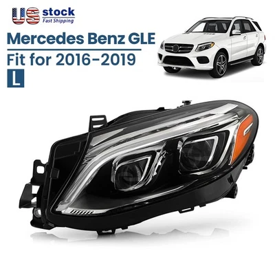 Left Driver Side Headlight LED Lamp For 2016-2019 Mercedes Benz GLE350 GLE400 - Image 1 of 4