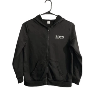 Shein Youth Boys Black Hooded Sweatshirt Size 9 - Picture 1 of 6