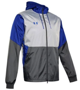 Under Armour Men’s Team Legacy Windbreaker Jacket Blue / Gray 1359386 400 NWT - Picture 1 of 2