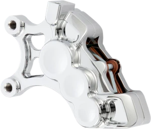 Pinza de freno izquierda Arlen Ness 6 pistones para rotores de 14", cromo 08+ Harley Touring - Imagen 1 de 1