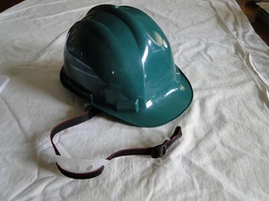 Pan Taiwan Model SE1701 Green Safety Helmet / Hardhat with Chin Strap - Picture 1 of 4
