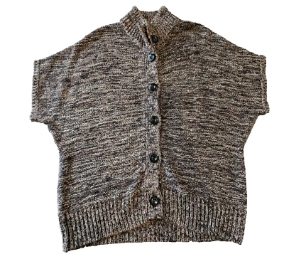Kenneth Cole Grueso Metálico Marrón Botón Tejido Suéter Chaleco Sin Mangas M Mujer Foto 1 de 4