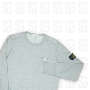 Sudadera Stone Island Bolsillo Jersey Cuello Redondo Talla Mediana Gris - Imagen 1 de 4