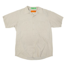 RED KAP Mens Worker Shirt Beige L