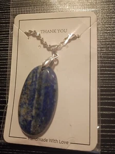 ~ Impresionante Collar Colgante Lapislázuli Piedra Curativa Wicca Pagano 18" - Imagen 1 de 1