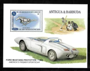 Antigua 1993 - Car, Mustang - Souvenir Stamp Sheet - Scott #1740 - MNH - Picture 1 of 1