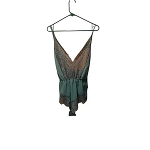 Seven Til Midnight Chiffon And Lace Cheeky Romper In Green 1X/2X NWT  - Picture 1 of 7