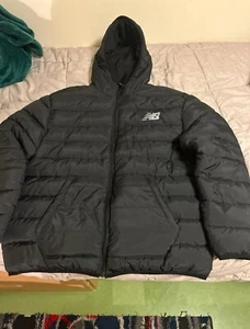 NEW BALANCE MEN'S BLACK PUFFER WINTER JACKET- MEDIUM (ORIG. $90) - Picture 1 of 2